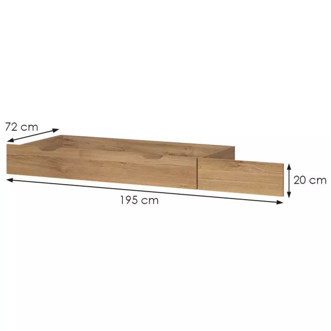 Zásuvka na posteľ Gala fk/gl pacific walnut/beige