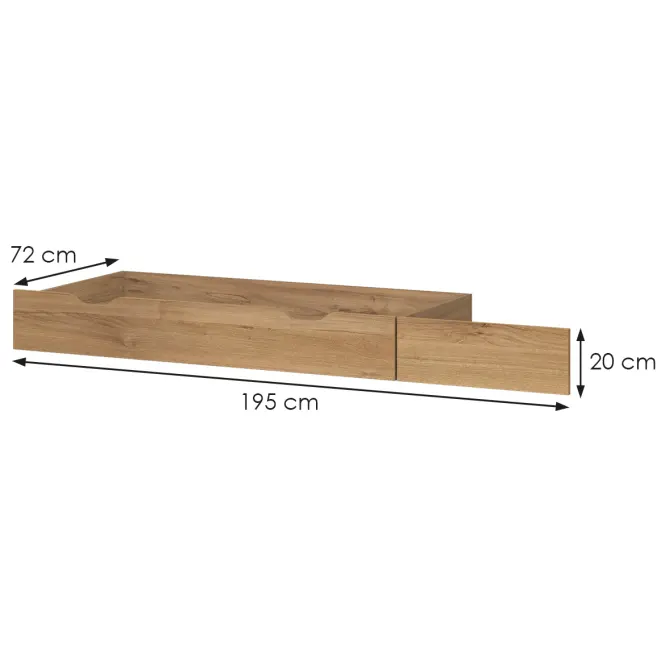 Zásuvka pod posteľ Gala fk/gl pacific walnut/beige,2
