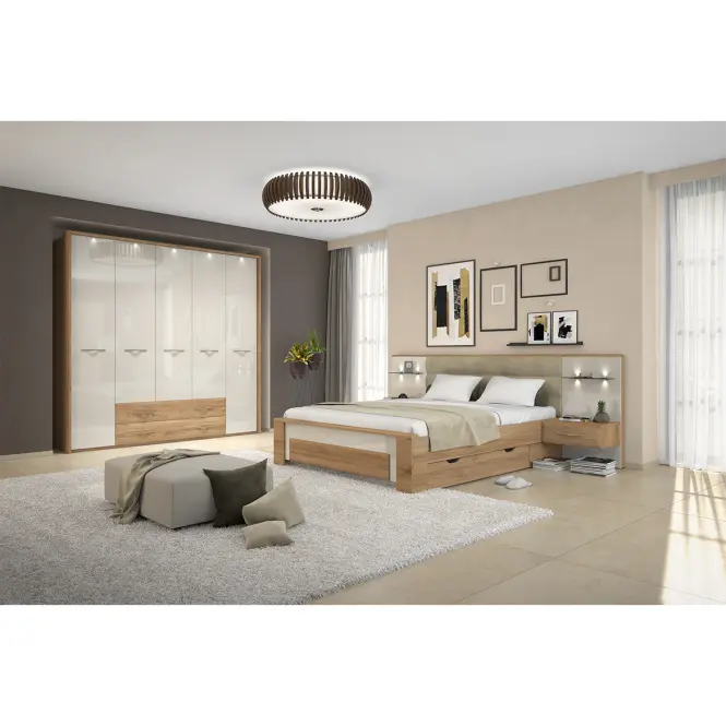 Zásuvka pod posteľ Gala fk/gl pacific walnut/beige,3