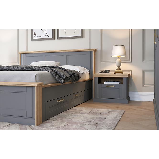 Zásuvka na posteľ Tara fk/ta graphite/pacific walnut,4