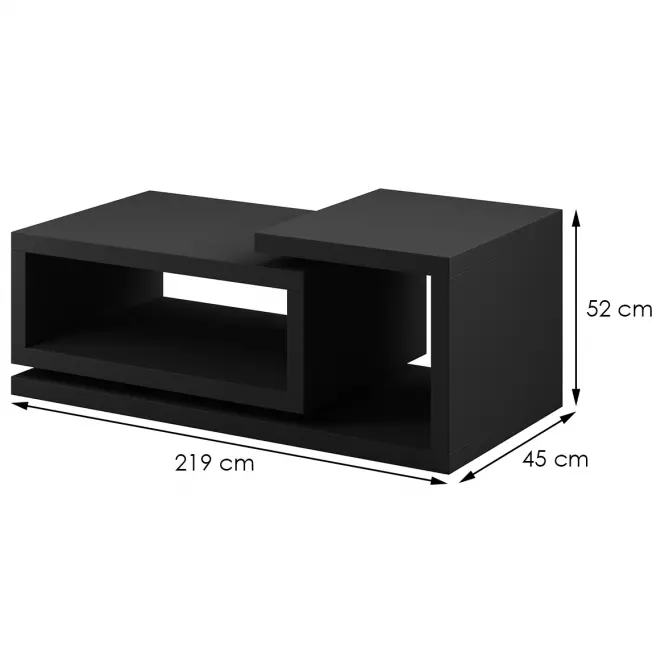 Konferenčný stolík Bota 97 čierna supermat,2