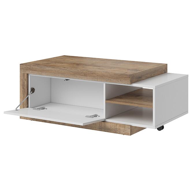 Konferenčný stolík Sintra 99 dub samdal-biely/dub Samdal-biely lesk,6