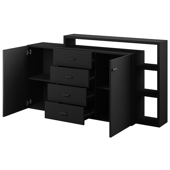 Komoda 2d4s Bota 27 čierna supermat,4