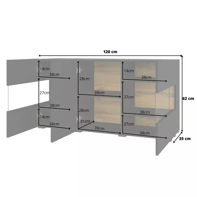 Komoda 3d Ava 25 čierna onyx/wotan,6