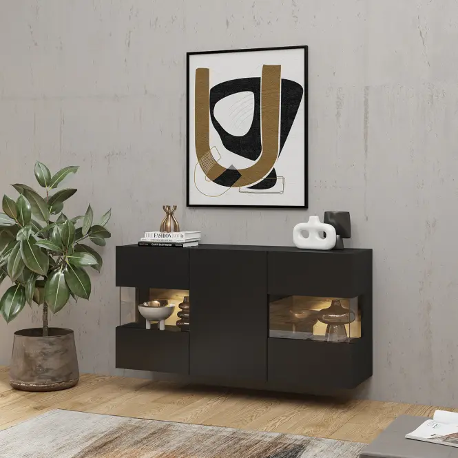 Komoda 3d Ava 25 čierna onyx/wotan,9