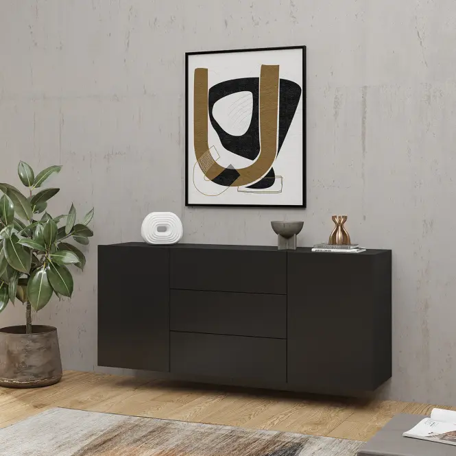Komoda 2d3s Ava 26 čierna onyx/wotan,9