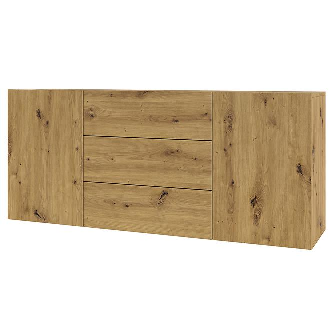 Komoda 2d3s Ava 26 artisan/čierna,3