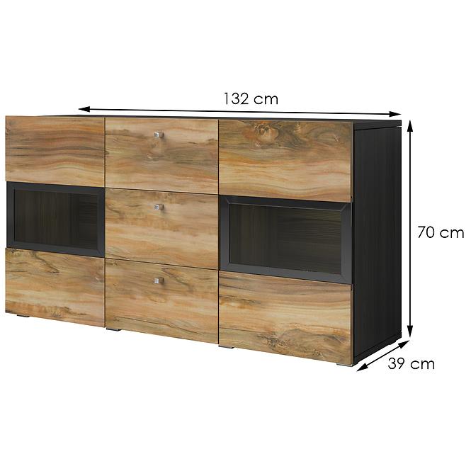 Komoda 2d3s Baros 26 orech satin/touchwood