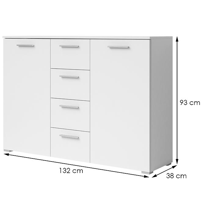 Komoda 2d4s Beta 26 biela