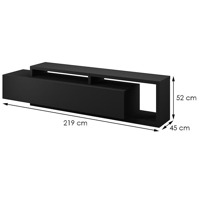 TV stolík Bota 40 čierna supermat