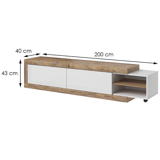 TV stolík Sintra 40 dub samdal-biela,2