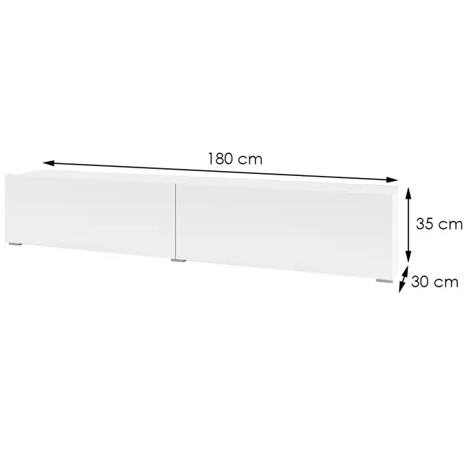 TV stolík 2kl Ava 40 biela/wotan,2