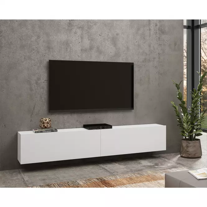 TV stolík 2kl Ava 40 biela/wotan