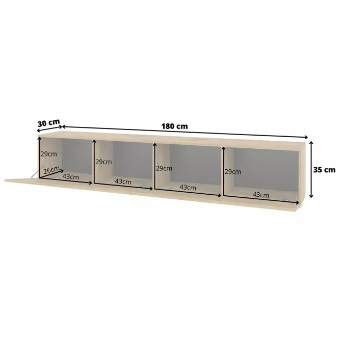 TV stolík 2kl Ava 40 artisan/čierna