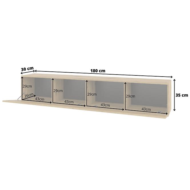 TV stolík 2kl Ava 40 artisan/čierna,7