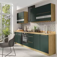 Kuchynská Linka Glamour 260 C Plus s prac. doskou zelená