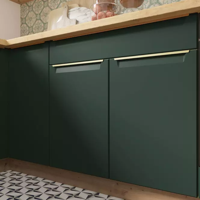 Kuchynská Linka Glamour 260 C Plus s prac. doskou zelená,4