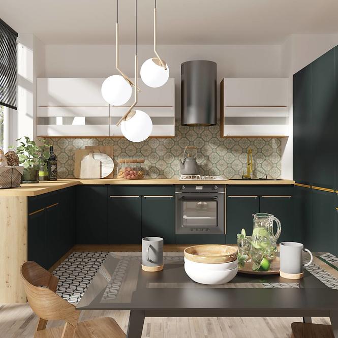 Kuchynská Linka Glamour 260 C Plus s prac. doskou zelená