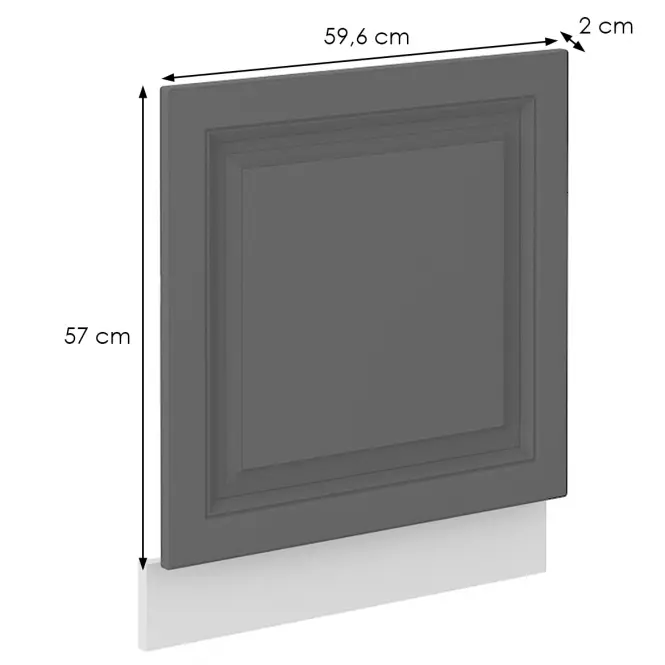 Dvierka umývačky riadu Stilo dustgrey/biely 570x596