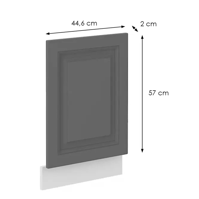 Kuchynská skrinka Stilo dustgrey/biely čelo umývačky riadu 570x446,2