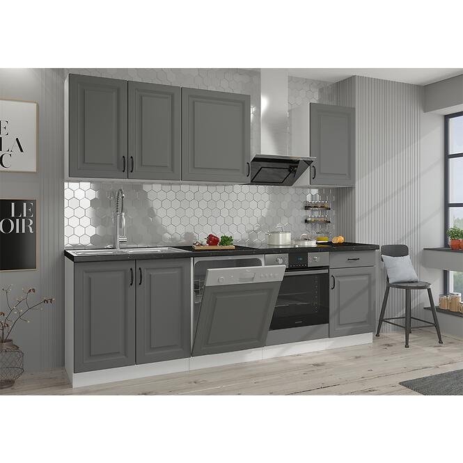 Kuchynská skrinka Stilo dustgrey/biely čelo umývačky riadu 570x446,3