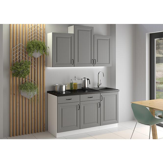 Kuchynská skrinka Stilo dustgrey/biely čelo umývačky riadu 570x446,4