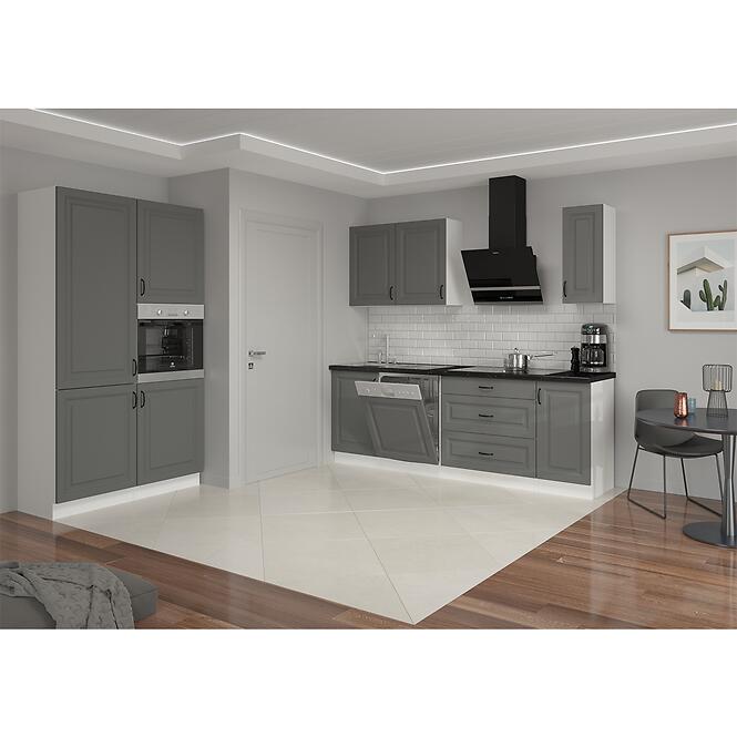 Kuchynská skrinka Stilo dustgrey/biely čelo umývačky riadu 570x446,5