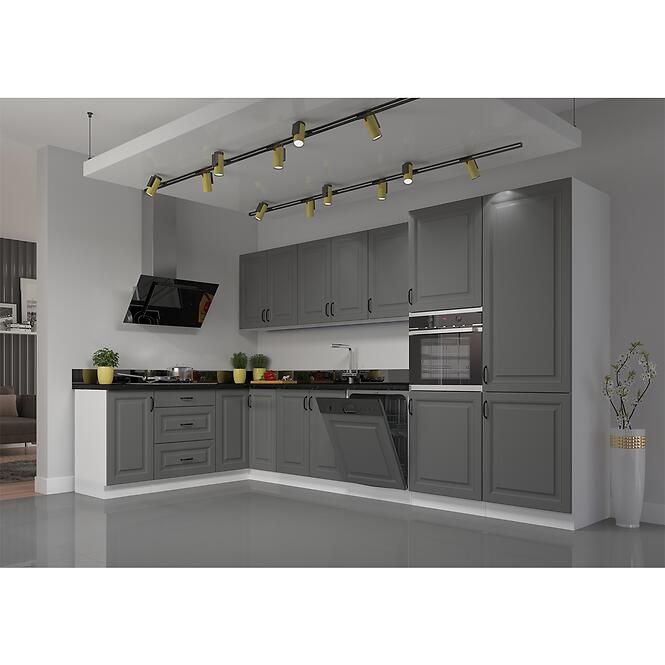 Kuchynská skrinka Stilo dustgrey/biely čelo umývačky riadu 570x446