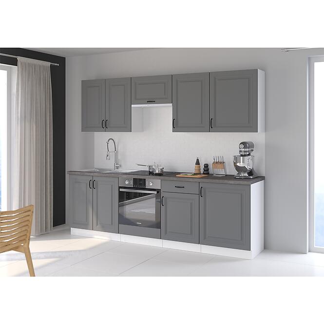 Kuchynská skrinka Stilo dustgrey/biely čelo umývačky riadu 570x446,7
