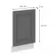 Kuchynská skrinka Stilo dustgrey/biely front zm 570x446,2