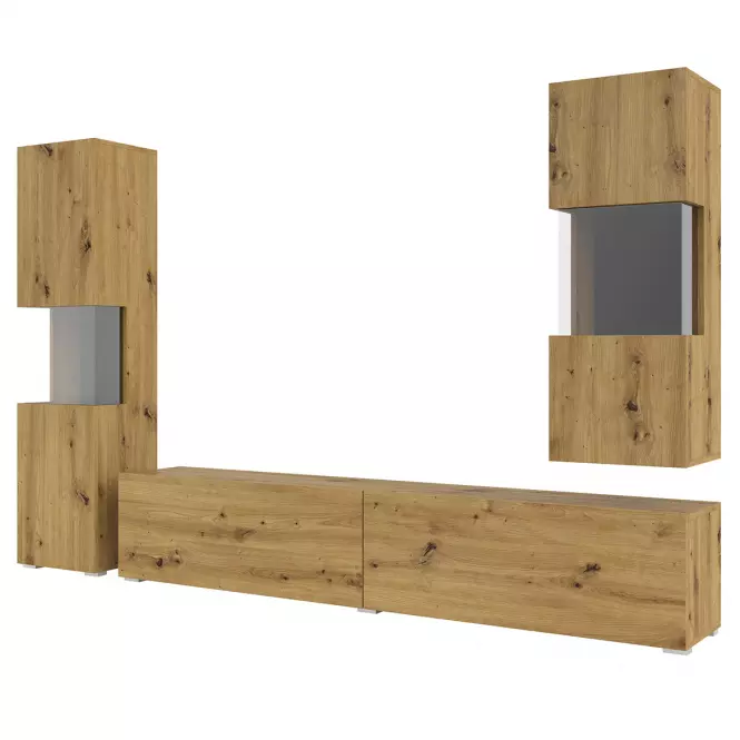 Obývacia stena veľká Ava 10 artisan/čierna
