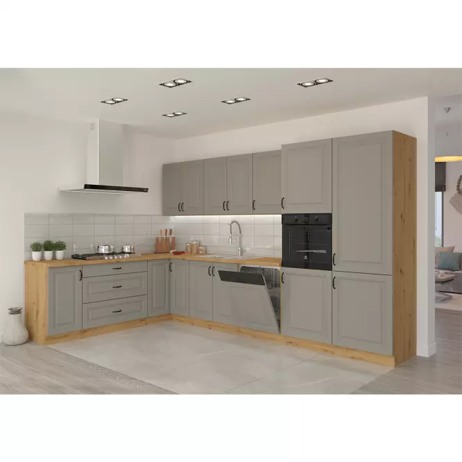 Kuchynská skrinka Stilo claygrey/artisan 60lo/210 2f,8