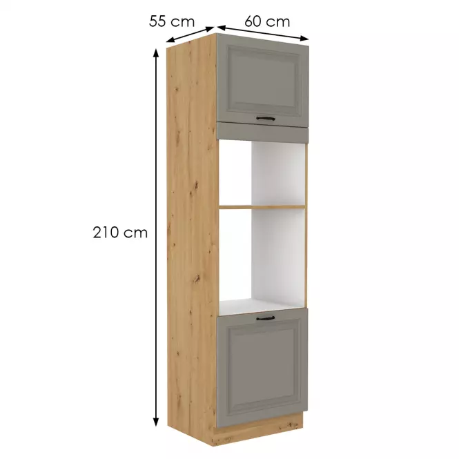 Kuchynská skrinka Stilo claygrey/artisan 60dmp/210 2f