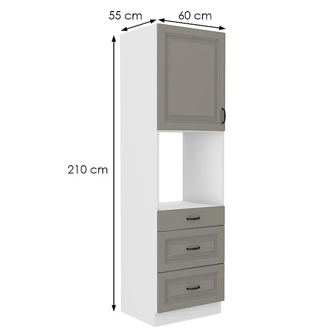 Kuchynská skrinka Stilo claygrey/biely 60dps/210 3s 1f