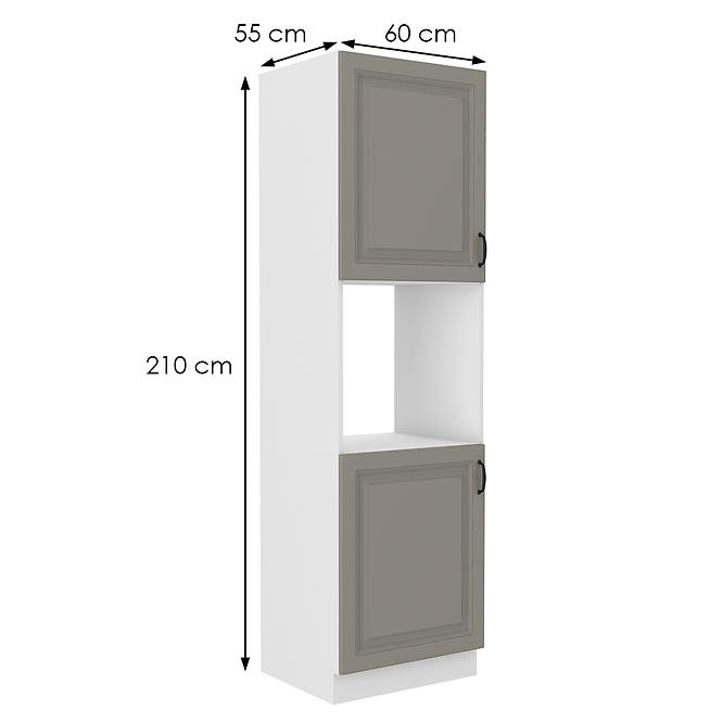 Kuchynská skrinka Stilo claygrey/biely 60dp/210 2f