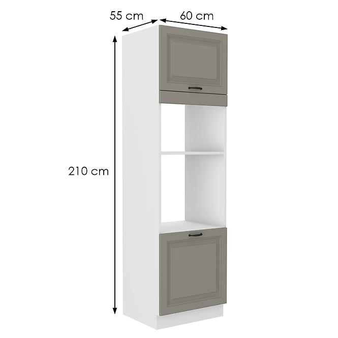 Kuchynská skrinka Stilo claygrey/biely 60dmp/210 2f