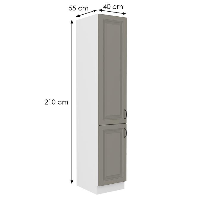 Kuchynská skrinka Stilo claygrey/biely 40dk/210 2f