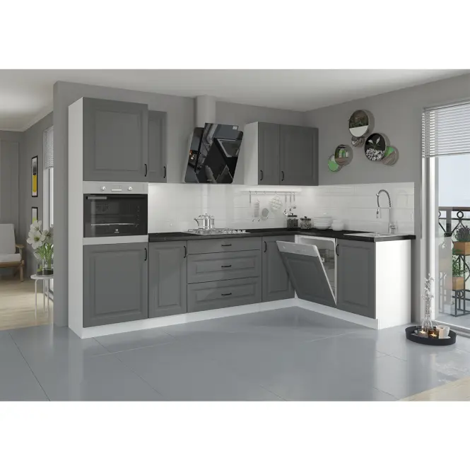 Kuchynská skrinka Stilo dustgrey/biely 60dks/210 3s 1f,8