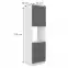 Kuchynská skrinka Stilo dustgrey/biely 60dps/210 3s 1f,2