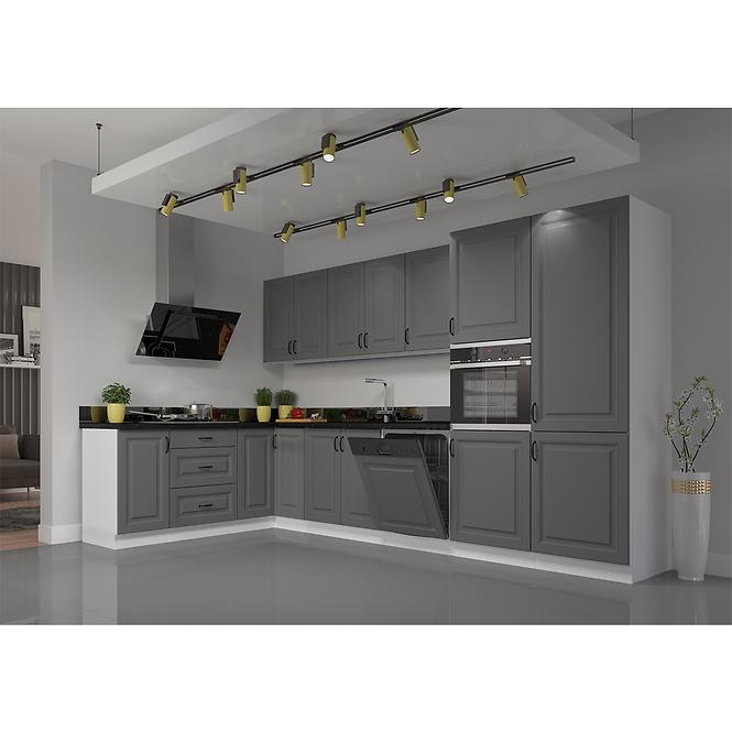 Kuchynská skrinka Stilo dustgrey/biely 60dps/210 3s 1f