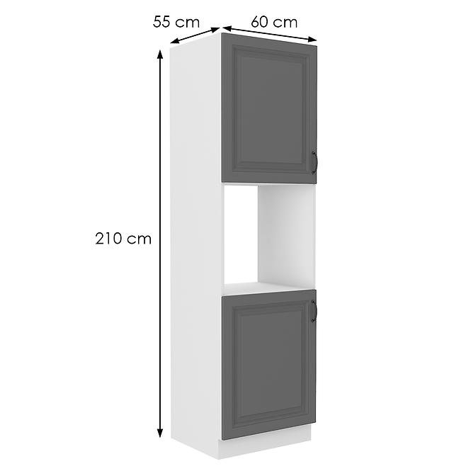 Kuchynská skrinka Stilo dustgrey/biely 60dp/210 2f