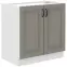 Kuchynská skrinka Stilo claygrey/biely 80zl 2f bb