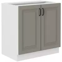Kuchynská skrinka Stilo claygrey/biely 80d 2f bb