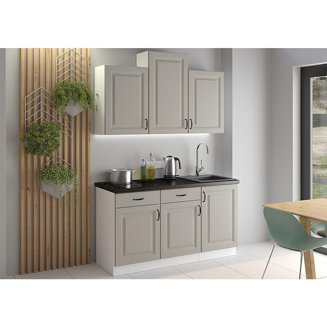 Kuchynská skrinka Stilo claygrey/biely 80d 2f bb