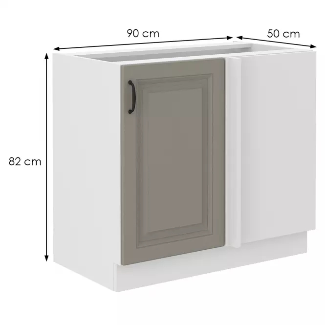 Kuchynská skrinka Stilo claygrey/biely 105 nd 1f bb,2