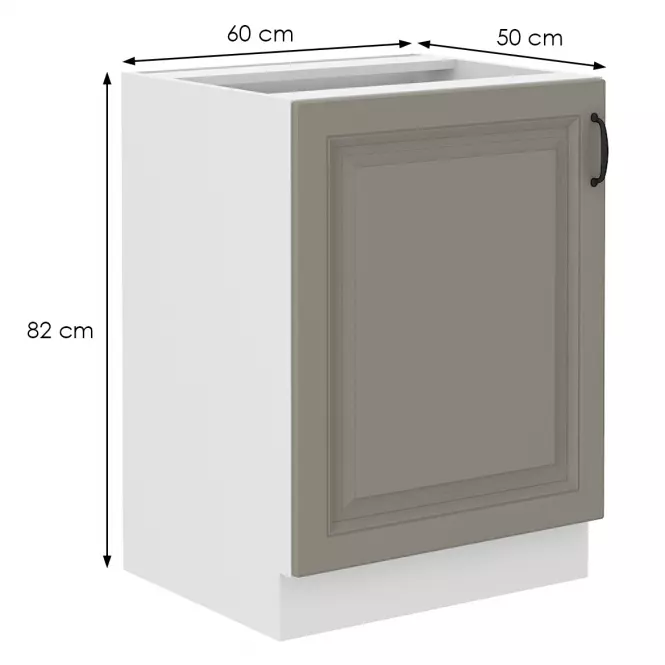 Kuchynská skrinka Stilo claygrey/biely 60d 1f bb,2