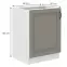 Kuchynská skrinka Stilo claygrey/biely 60d 1f bb,2