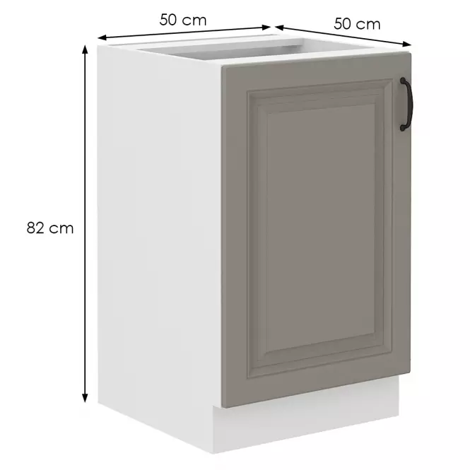 Kuchynská skrinka Stilo claygrey/biely 50zl 1f bb