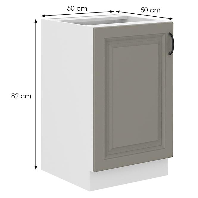 Kuchynská skrinka Stilo claygrey/biely 50zl 1f bb
