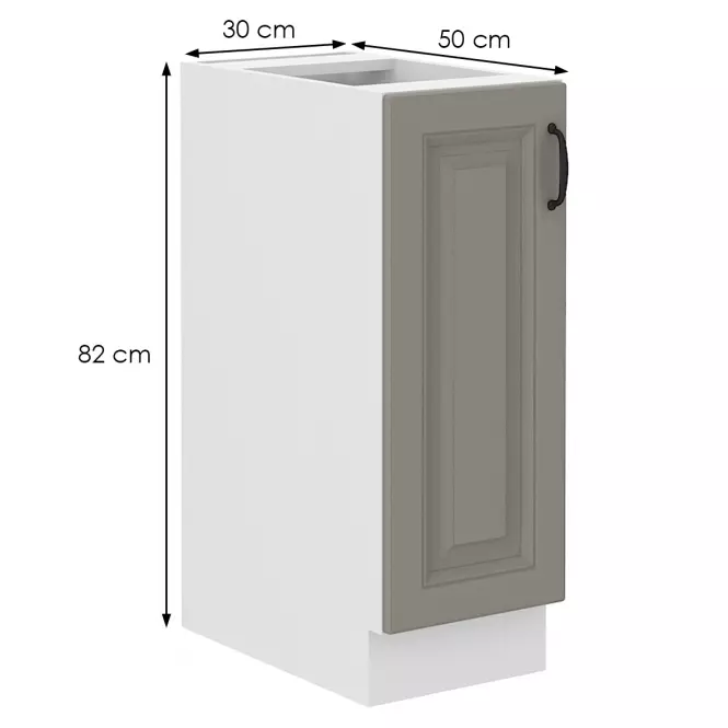 Kuchynská skrinka Stilo claygrey/biely 30d cargo bb